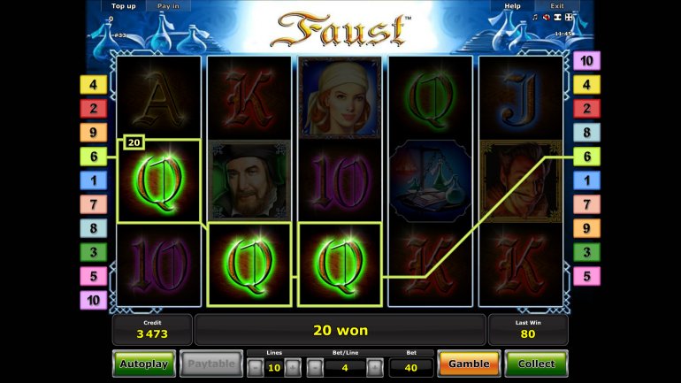 Faust video slot Novomatic